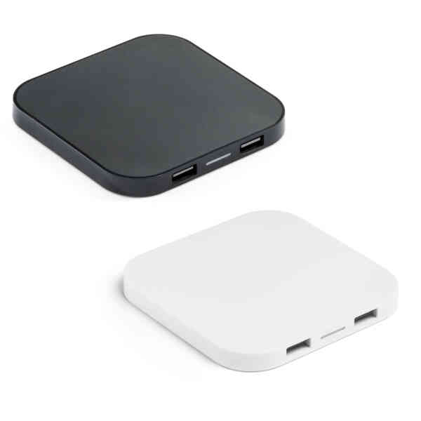 Promotivni bežični punjač i 2.0 USB hub Caroline  | Promotivni poslovni pokloni | Promopoint.hr