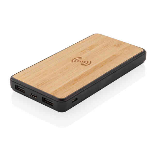 Bežični powerbank od bambusa 8.000 mAh | Wireless rezervna baterija | Promopoint.hr