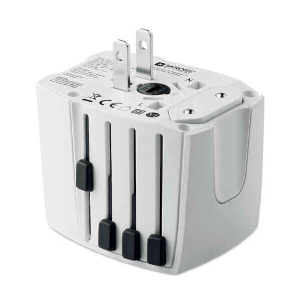 Putni adapter sa USB priključcima Skross | Poslovni pokloni | promopoint.hr