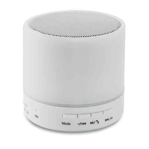 Promotivni bluetooth zvučnik ROUND WHITE | Promotivni poslovni pokloni | Promopoint.hr