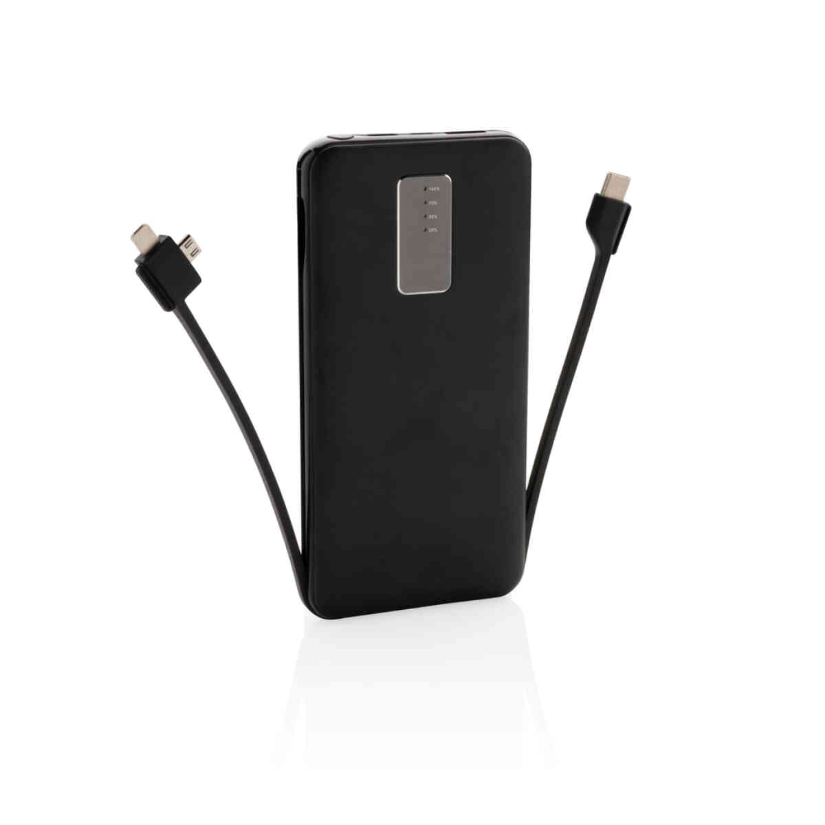 Promotivna prijenosna baterija za mobitel 10.000 mAh s integriranim kablom