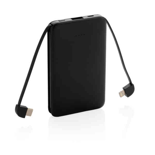 Promotivni prijenosni punjač 5.000 mAh s integriranim kablom | Punjači i powerbank | Promopoint.hr