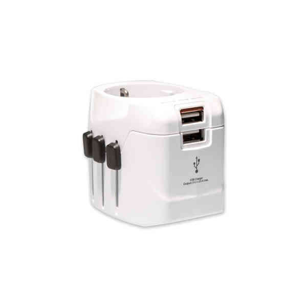 Putni adapter sa USB priključcima Skross | Promotivni pokloni | promopoint.hr