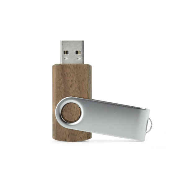 Promotivni USB stik 16 GB TWISTER WALNUT | Poslovni promo pokloni | promopoint.hr