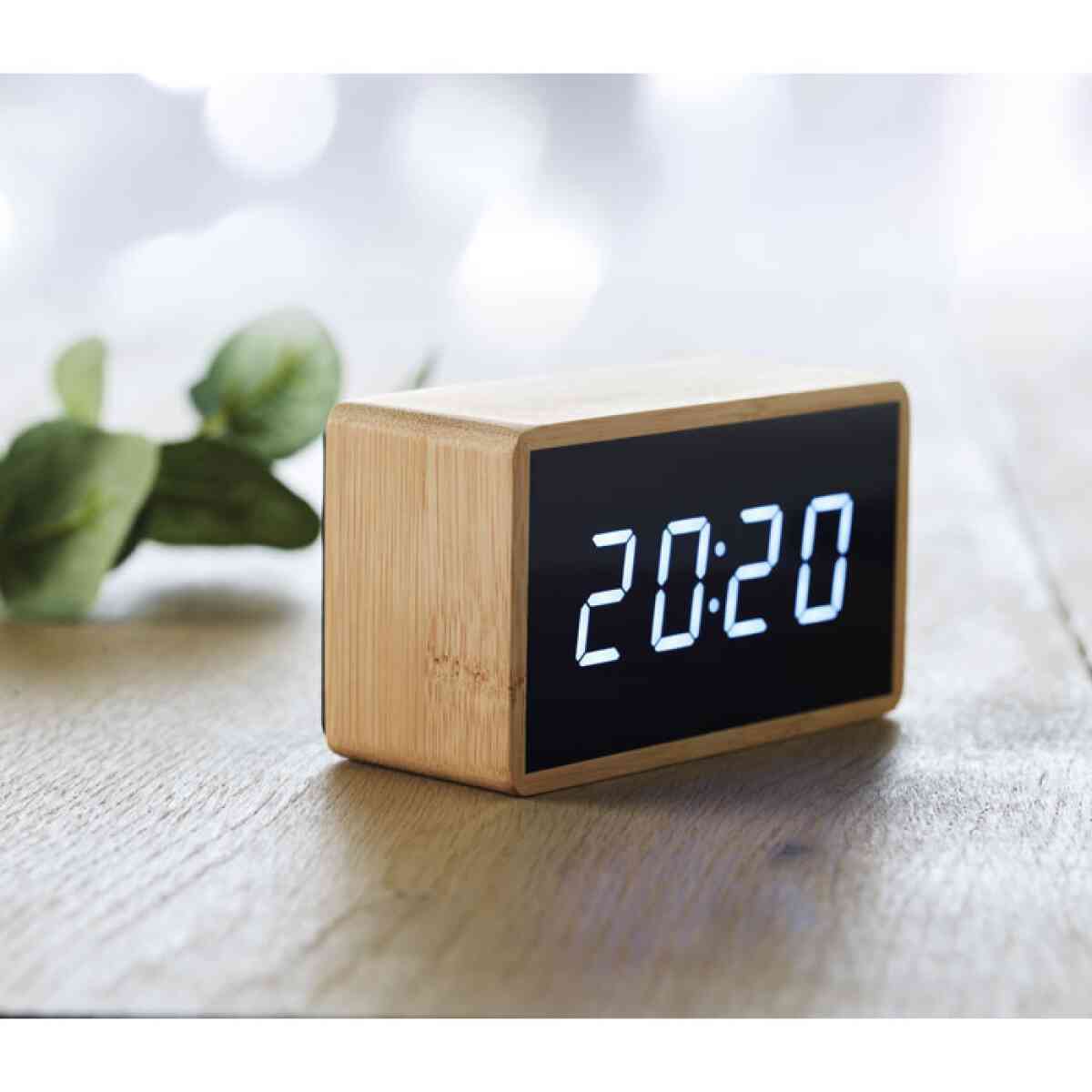 LED sat budilica od bambusa Miri Clock | Poslovni pokloni | Promopoint.hr