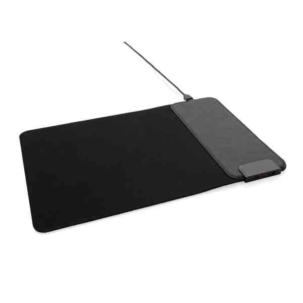 Podloga za miša s bežičnim punjenjem od 15 W i USB priključcima | Promotivni pokloni s tiskom| Promopoint.hr