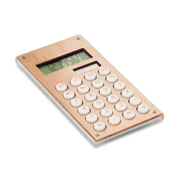 Kalkulator od bambusa CALCUBAM| poslovni promotivni pokloni | promopoint.hr