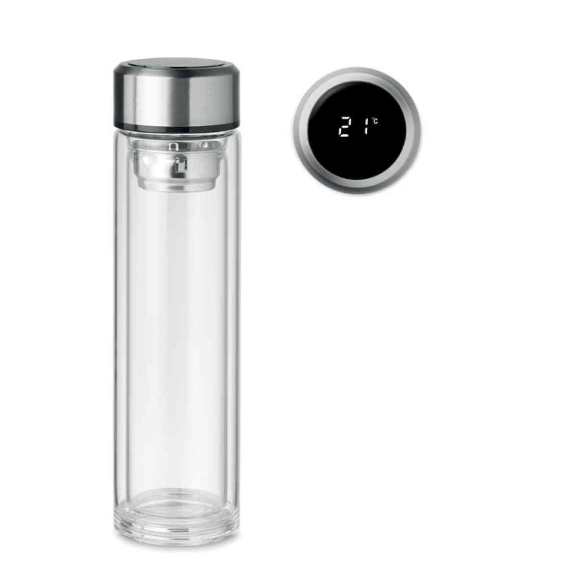 Staklena boca s termometrom POLE GLASS | poslovni promotivni pokloni | promopoint.hr