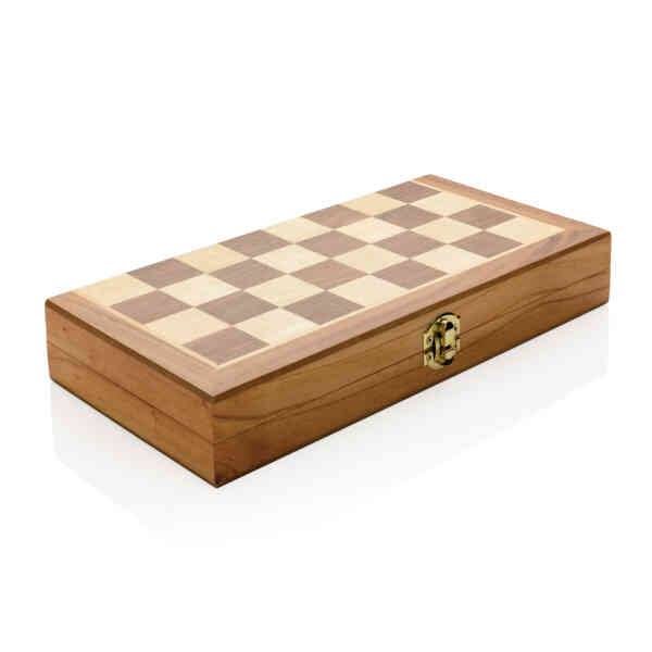 Luksuzni drveni sklopivi šahovski set| Poslovni promo pokloni | promopoint.hr