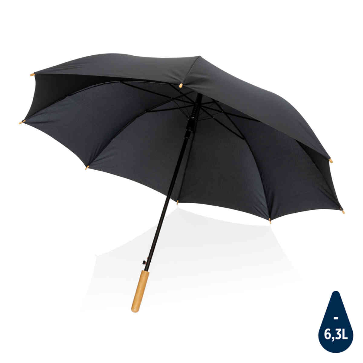 Kišobran s ručkom od bambusa i automatskim otvaranjem 27" Impact AWARE™ RPET 190T | Poslovni promo pokloni | promopoint.hr