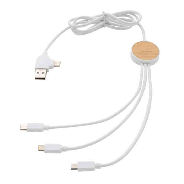 Ontario 6-u-1 kabel od reciklirane plastike  | Poslovni promo pokloni | promopoint.hr