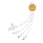 RCS Ontario 6-u-1 okrugli kabel od reciklirane plastike | Poslovni promo pokloni | promopoint.hr