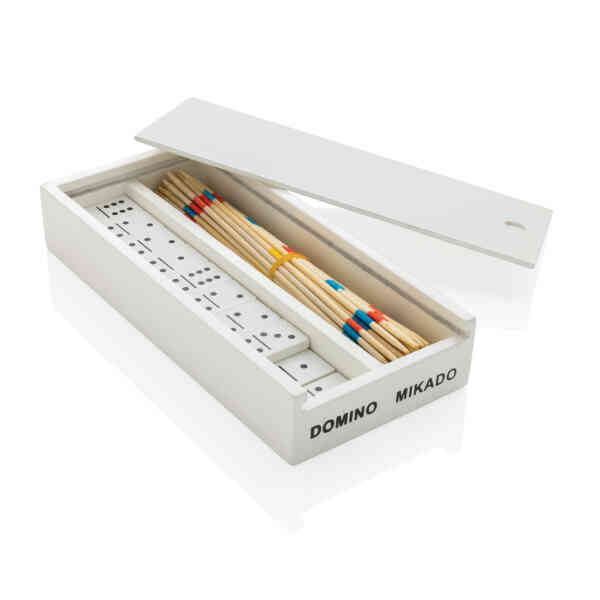 Deluxe mikado/domino set u drvenoj kutiji FSC | Poslovni promo pokloni | promopoint.hr