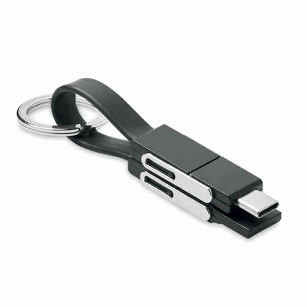 Privjesak za ključeve s 4 u 1 kabelom KEY C | Poslovni promo pokloni | promopoint.hr