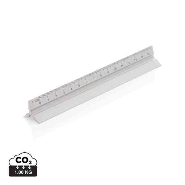 Trokutasto ravnalo od aluminija 15 cm | Poslovni promo pokloni | promopoint.hr
