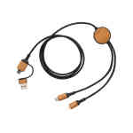 Ohio RCS certificirani kabel od reciklirane plastike 6-u-1 | Poslovni promo pokloni | promopoint.hr