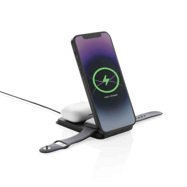 Swiss Peak RCS rPU 15W 3-u-1 magnetski bežični punjač | Poslovni promo pokloni | promopoint.hr