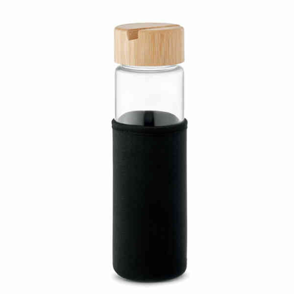 Staklena boca s bambusovim poklopcem 600 ml