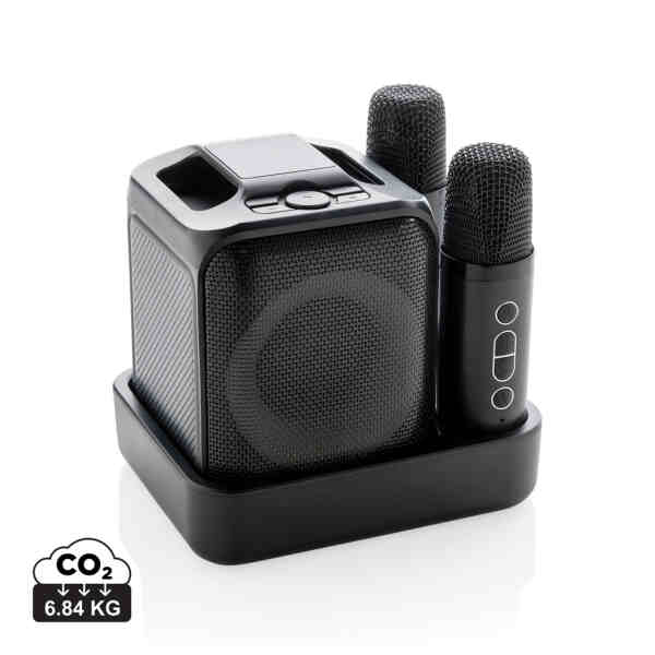 Singvibe RCS karaoke set od reciklirane plastike s dvostrukim mikrofonom | Poslovni promo pokloni | promopoint.hr