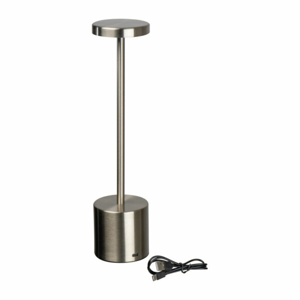 Stolna lampa od nehrđajućeg čelika s punjivom baterijom | Poslovni promo pokloni | promopoint.hr