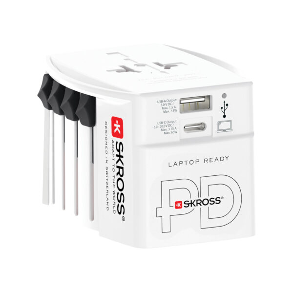SKROSS World Travel Adapter MUV 65W PD s USB C kabelom | Poslovni promo pokloni | promopoint.hr