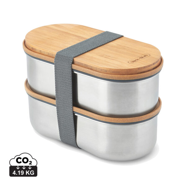 Black+Blum kutija za bento od nehrđajućeg čelika s dvostrukom posudom | Poslovni promo pokloni | promopoint.hr