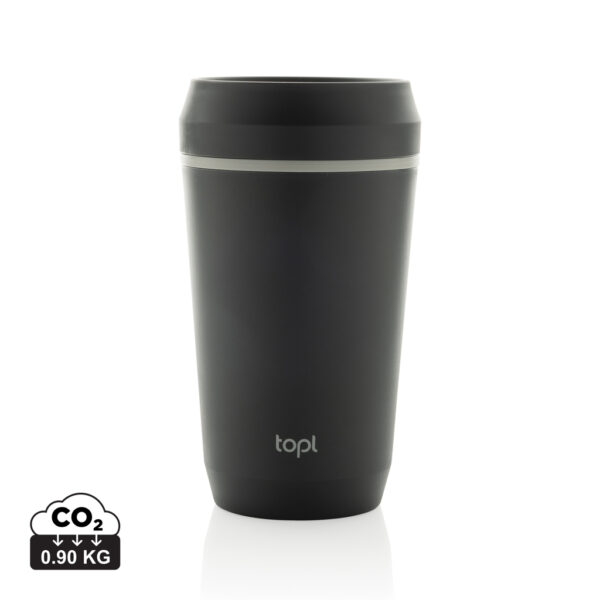 Topl čaša za van od reciklirane plastike s patentiranim poklopcem 360° 354 ml | Poslovni promo pokloni | promopoint.hr